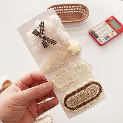 4-Piece Minimalist Girls' Hair Clip Kit