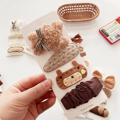 4-Piece Minimalist Girls' Hair Clip Kit